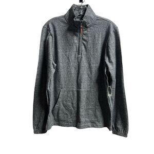 Old Navy Mens Mock Neck 1/4 Zip Jacket Size Small Pocket Black Jack Cotton New